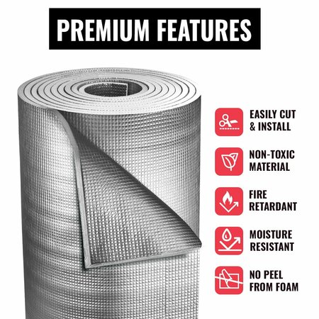 Sealtech 3mm Reflective Insulation Roll Soundproofing Thermal Shield Use 24 in. X 20 ft ST-303-24X20